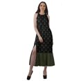 thumbnail image 1 of Moomaya Robe de Vacances pour Femmes en Rayonne, Col Licou, Sans Manches, Fente avant, Robe Imprimée, 1 of 4