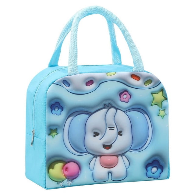 Oleegame 1 Pce Sac de Rangement pour Produits à Main Sac Isolé Sac pour Boîte à Lunch Sac à Lunch Chiot Brun (Isolation 3D) Bleu