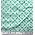 thumbnail image 1 of Soimoi Modal Satin Fabric Diagonal Check Print Fabric by The Yard 42 Inch Wide, 1 of 5
