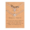 thumbnail image 1 of Fête du Canada Kcavykas Saison de Rentrée Scolaire, Ensemble Collier Bracelet Douze Constellations, 1 of 1
