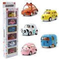 thumbnail image 4 of Pull Back Toy Cars Set of 6 Metal Cartoon Shaped Little Cute Car Model Gift Pack for Kids, 4 of 8