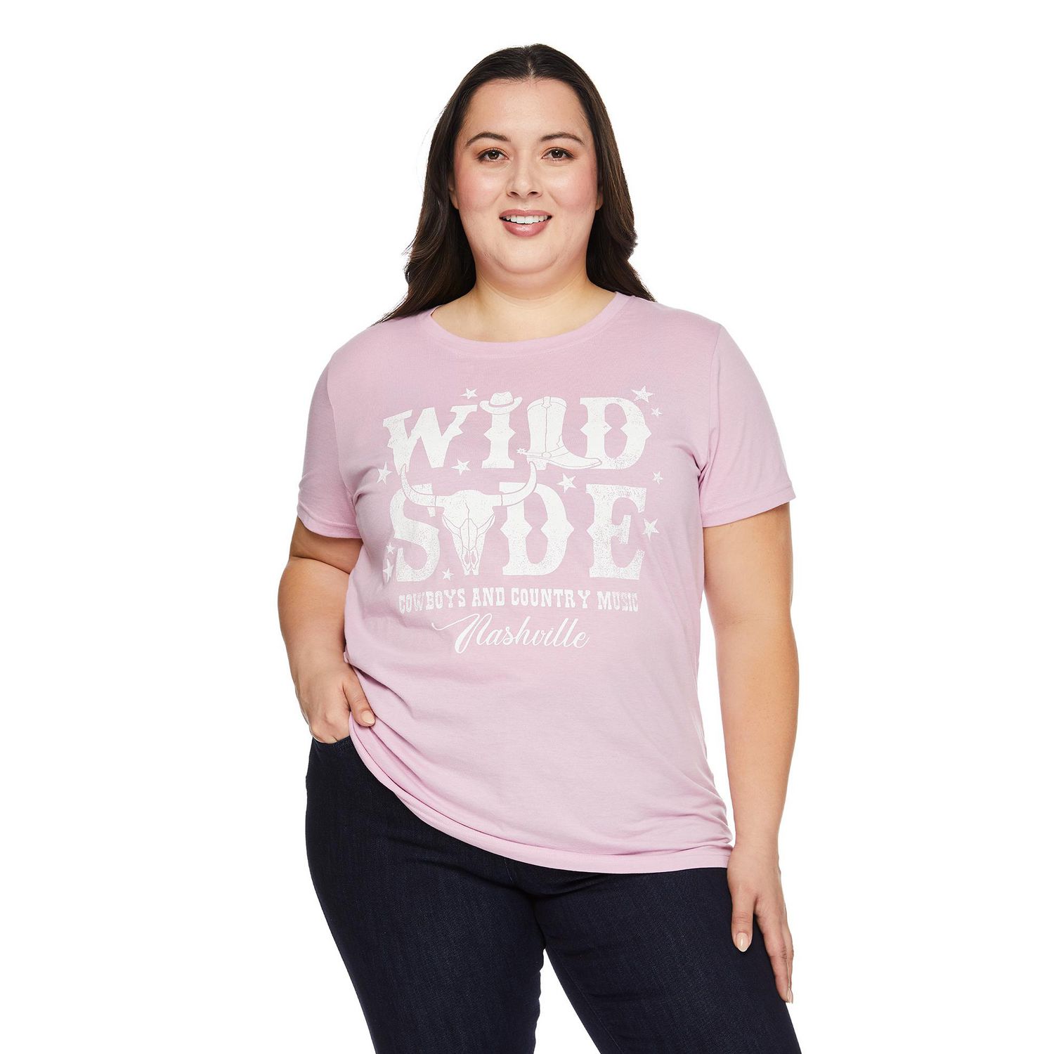 The Pink Closet Women's Plus Wild Side Tee