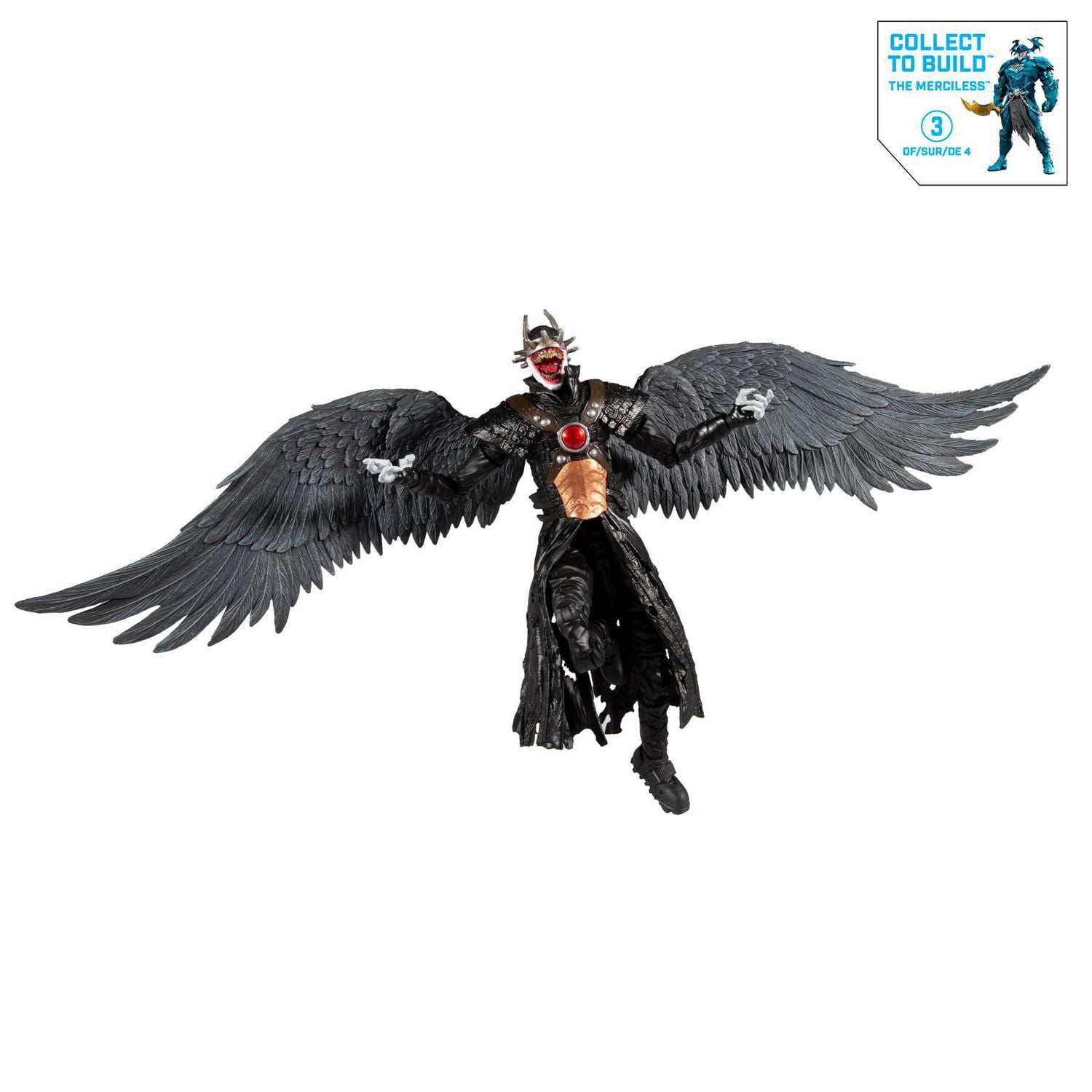 McFarlane Toys - DC Multiverse - Batman Who Laughs avec des ailes Sky Tyrant et des pièces pour la figurine "The Merciless"