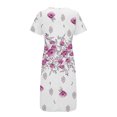 thumbnail image 5 of Robe d'Été pour Femmes 2024 Mode Grande Taille Décontractée à Manches Courtes Col en V Robe Imprimée Robe Ample Rabais de 50 % Liquidation!, 5 of 5