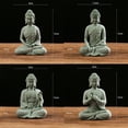 thumbnail image 2 of Ornement de Jardin Buddha Assis en Résine Effet Zen Statue Extérieure Intérieure, 2 of 4