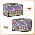 thumbnail image 3 of Toaster Cover 4 Slice Vintage Groovy Flowers Dustproof Bread Maker Cover Fingerprint Bakeware Protection Wide Slot Toaster Bag Reusable Kitchen Small Appliance Cover TC278, 3 of 5