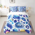 thumbnail image 2 of YST Ocean Blue Comforter Sets, 7-Piece, Boho Sea Swirl, Full, 2 of 5
