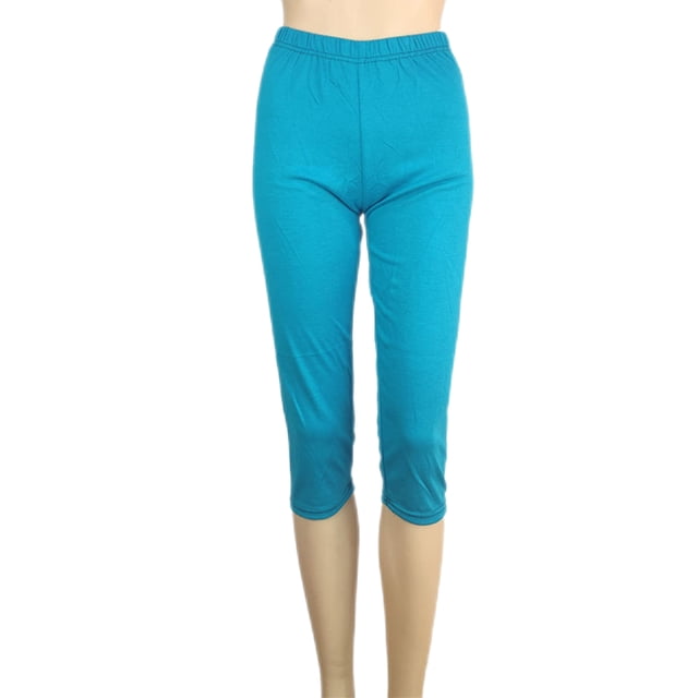 Innerwin Bottoms Solid Color Ladies Loungewear Summer Skinny Lounge Pants Lake Blue XS