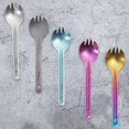 thumbnail image 2 of Spork Utensils Anti-rust Anti-oxidation Tableware Camping Hunting Spoon Utensils For Travel1pcssilver, 2 of 5