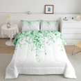 thumbnail image 1 of Erosebridal Botanical Leaves Bedding Queen Comforter Set, Flower Plant Down Comforter, Leaf Print Decor, Ultra Soft 3 Pieces, 1 of 8