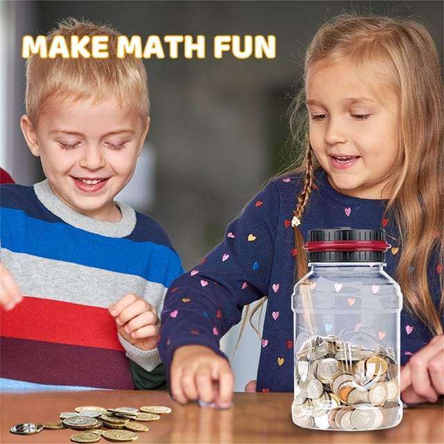 Digital Counting Bank 1.8L Large Coin Counter With LCD Display Money Saving Jar For Kids Boys Girls Christmas Gift