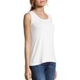 thumbnail image 2 of Hanes Women`s Mini-Ribbed Cotton Tank, L, White, 2 of 2