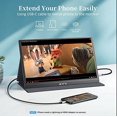 thumbnail image 2 of KYY Portable Monitor 15.6inch 1080P FHD USB-C, HDMI Computer Display HDR IPS Gaming Monitor w/Premium Smart Cover & Screen Protector, Speakers, for Laptop PC MAC Phone PS4 Xbox Switch, 2 of 10