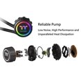 thumbnail image 4 of Thermaltake Floe DX 240mm Double Anneau LED 16.8 Millions de Couleurs Logiciel Activé (TT RGB Plus/Alexa/Razer Chroma) AMD (AM5/AM4)/Intel (LGA 2066/1200) Refroidisseur Liquide AIO CPU CL-W255-PL12SW-B, 4 of 5