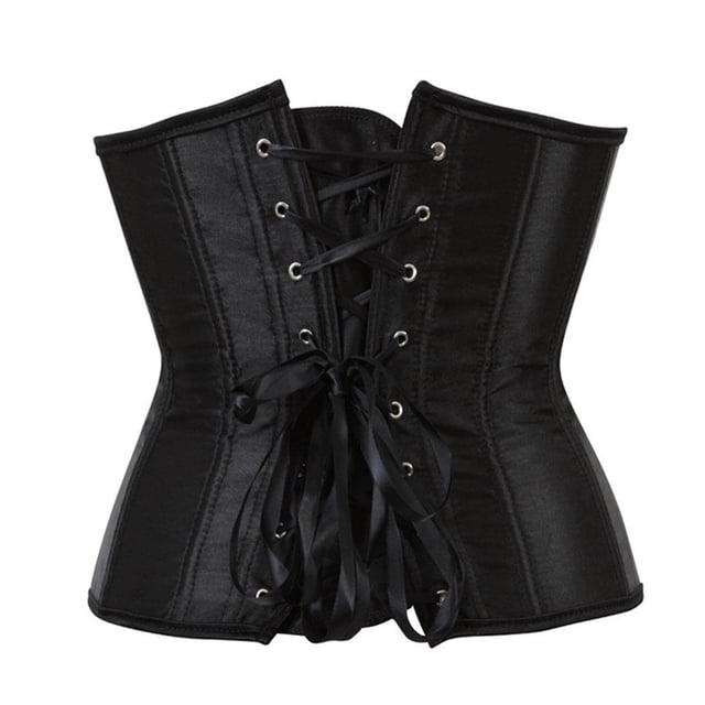 facefd Corset Amincissant à Lacets pour Femmes sous-Poitrine Gainant L Noir