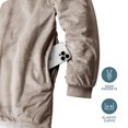 thumbnail image 4 of Bare Home Plush Sherpa Wearable Blanket - Fluffy & Soft - Lightweight - Adult, Taupe, 4 of 7