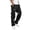 Black, variant on HXWCHs Men's Streetwear Casual Cargo Pants with Multiple Pockets Drawstring Waist and Patchwork Detail for Outdoor Sports XXXXXL Dark Gray