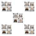thumbnail image 3 of kurtrusly 4pack/lot Holiday Home With Easy-care Pillowcase Soft Cushion Cover Halloween-2 5Set, 3 of 6