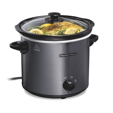 Hamilton Beach 4 Quart Round Slow Cooker, Black, Model 33240