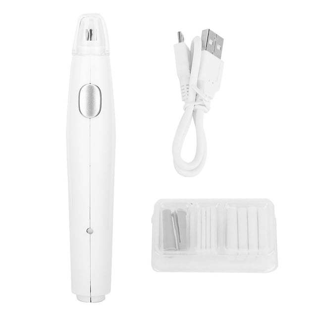 Effaceur Rechargeable USB Électrique Pratique avec 16 Recharges de Remplacement (Blanc)