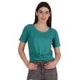 thumbnail image 1 of Inkmeso T-shirt Court d'Été à Nœud Torsadé à l'Avant pour Femmes à Manches Courtes, 1 of 8