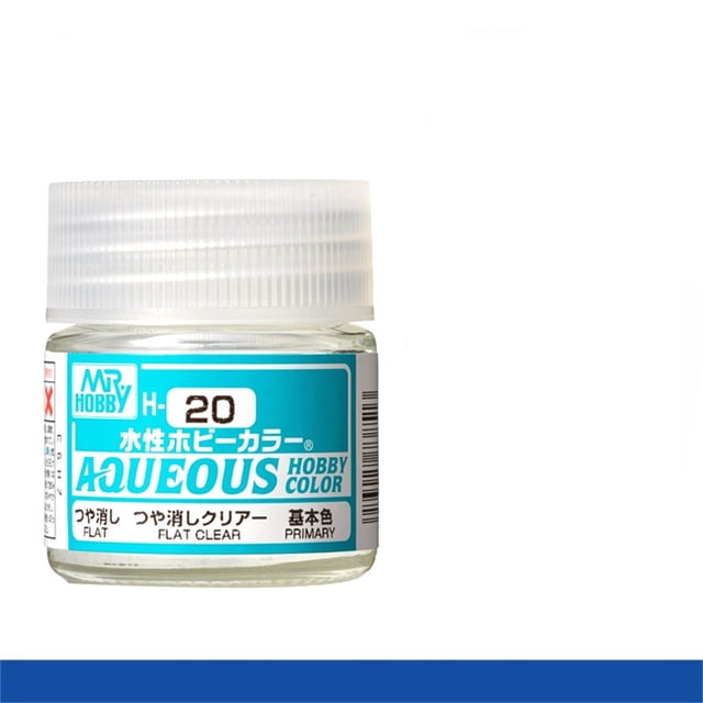 Mr. Hobby Aqueous H20 Flat Clear Acrylic Paint 10ml for Scale Models & Miniatures