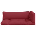 thumbnail image 2 of vidaXL Coussins de Palette 3 Pcs Tissu Rouge, 2 of 5