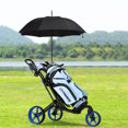 thumbnail image 3 of Gymax Chariot de Golf Pliable à 3 Roues à Pousser et Tirer avec Poignée Réglable Frein Bleu, 3 of 10