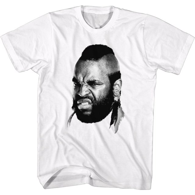Mr. T T-Shirt pour Adulte Blanc Tête 6TG