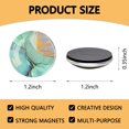 thumbnail image 2 of Glass Fridge Magnets, 12Pcs Marble Texture Crystal Refrigerator Glass Magnets Strong Locker Magnet for Kitchen Office Whiteboards Cabinets Photos Party Creative Decorative Magnets for Gift (1.2 Inch), 2 of 7
