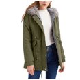 thumbnail image 1 of zanvin Cadeau en Liquidation pour Elle, Nouvelle Parka pour Femmes Mi-Longue à Capuche Chaude d'Hiver en Peluche Décontractée Confortable Veste en Coton, Vert Armée, m, 1 of 5