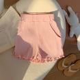 thumbnail image 4 of Timegard Baby Girls Clothes Toddler Ribbed Cute Elastic Waist Children Casual Comfy Loose Ruffle Shorts, 4 of 5