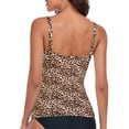 thumbnail image 4 of RELLECIGA Women's Ruched Bandeau Tankini Top Swimsuits, 4 of 6