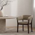 thumbnail image 2 of Blake Modern Wood Faux Mohair Armchair in Linen, 2 of 8