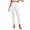 thumbnail image 1 of Timegard Pantalon Habillé pour Femmes Jambe Fuselée Taille Haute Froncé Affaires Travail Décontracté Pantalon Ample Automne, 1 of 5