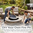 thumbnail image 4 of Sunnydaze Outdoor Replacement Steel Fire Pit Bowl with Spark Screen - Black - 39", 4 of 10