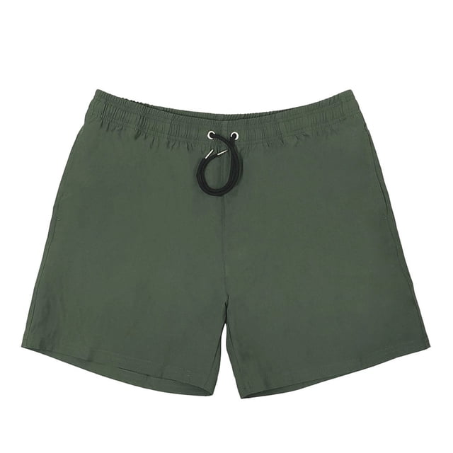 FhsagQ Board Shorts Men's with Pockets 4th of July Men's Athleisure Loose Solid Color Beach Shorts Mens Printed Board Shorts 9 Inch 4th of July Men's Board Shorts with Compression Liner Green XL