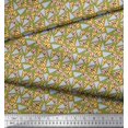 thumbnail image 3 of Soimoi polyester Crepe Fabric Triangle Geometric Decor Fabric Printed Yard 42 Inch Wide, 3 of 3