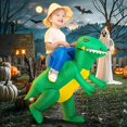 thumbnail image 4 of Hilarious dinosaur Inflatable Costume Full Body Funny Party Decoration for Halloween Events Birthdays & Theme Parties(M), 4 of 7