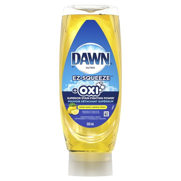 Dawn Ultra + Oxi EZ-Squeeze Dish Soap, Dishwashing Liquid, Lemon 535ML