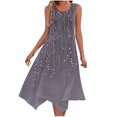 thumbnail image 2 of Ovzne Robes d'Été pour Femmes 2025 Robe Femme Mode Été Plage Imprimé Poches Camisole Col Rond Sans Manches Robes Camisole Grande Taille Robe Liquidation, 2 of 7