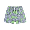 thumbnail image 1 of Sunnyoo Newborn Boys Swim Trunks Pineapple Prints Quick Dry Board Shorts with Compression Liner, 1 of 5