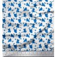 thumbnail image 1 of Soimoi Georgette Viscose Fabric Wool & Cat Animal Print Sewing Fabric Yard 42 Inch Wide, 1 of 3