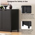 thumbnail image 3 of MODERNLUXE 55" Sideboard Buffet Cabinet with Storage,Farmhouse Accent Coffee Bar Console Table with Adjustable Shelves for Kitchen, Entryway,Black, 3 of 9
