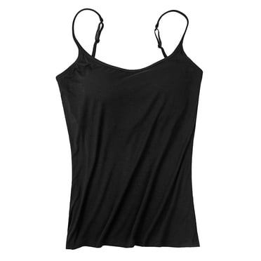 Débardeurs pour Femmes avec Soutien-Gorge Intégré, Encolure, Gilet Rembourré, Coupe Ajustée, Débardeurs