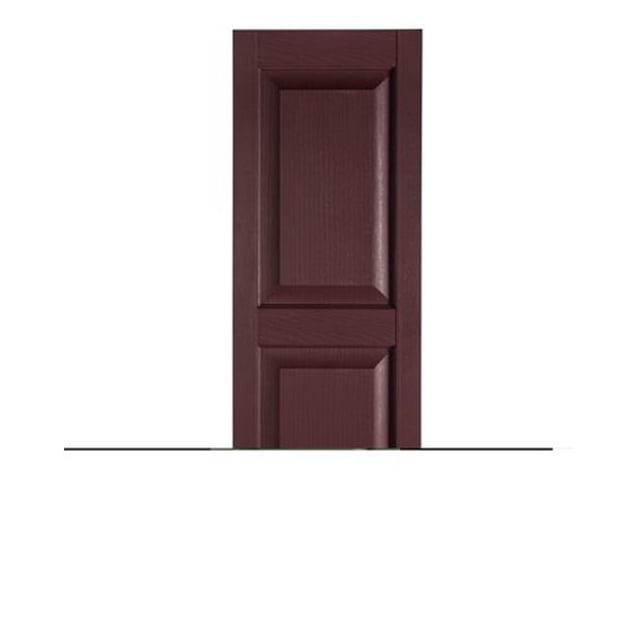 Premier Raised Panel Exterior Decorative Shutters, Burgundy - 15 x 51 in.