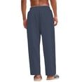 thumbnail image 4 of Wide Leg Pants Men Loose Casual Solid Sports Breathable Pants, 4 of 4