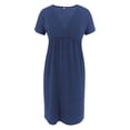 thumbnail image 4 of Weiqiqre Robes pour Femmes, Vêtements pour Femmes Enceintes Col en V Manches Courtes Allaitement Robe Décontractée Soldes, 4 of 7