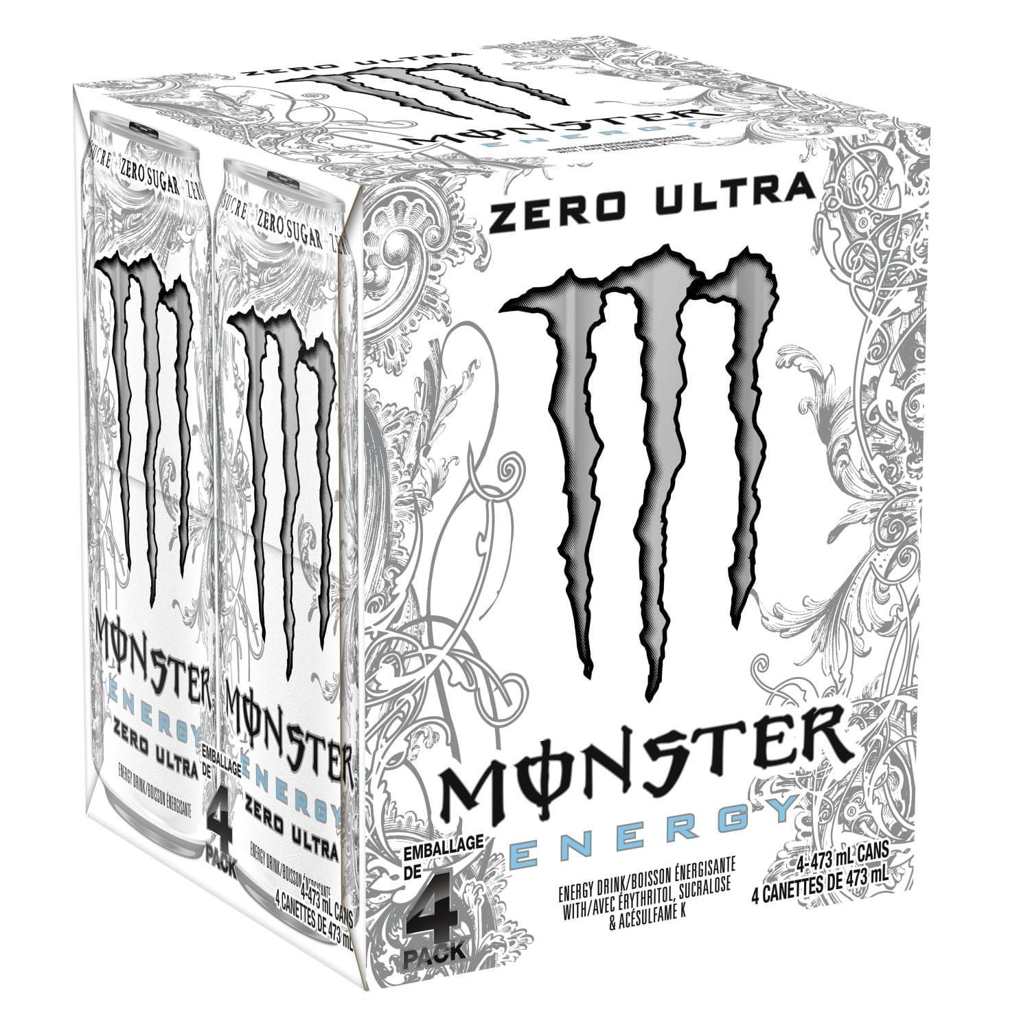 MONSTER ENERGY Zero Ultra, 473mL, 4 Pack