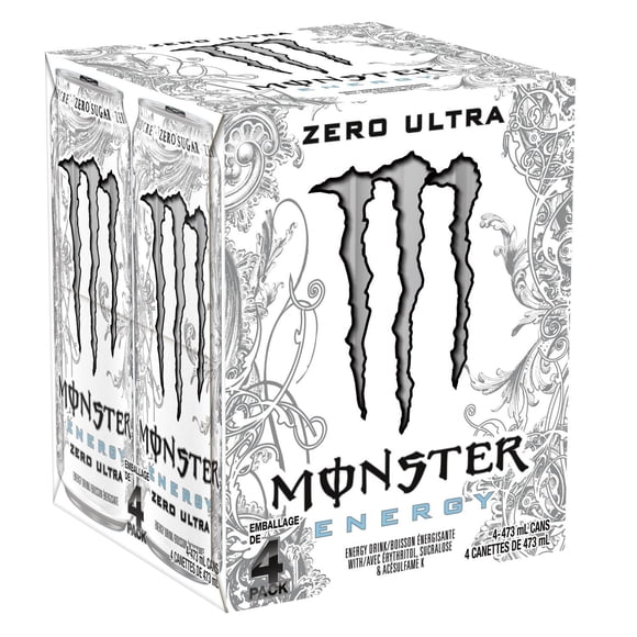 MONSTER ENERGY Zero Ultra, 473mL, 4 Pack